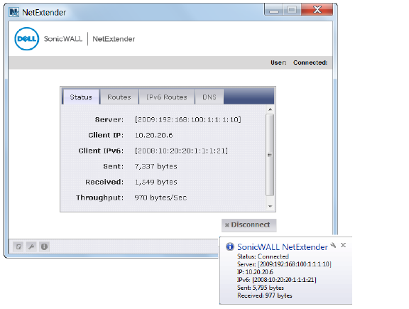 sonicwall netextender hung at verifying user