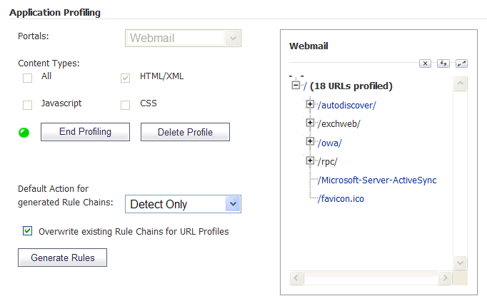 Web application firewall configuration overview