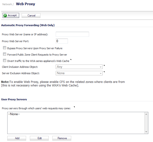 web proxy address