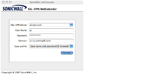 sonicwall netextender modem not found