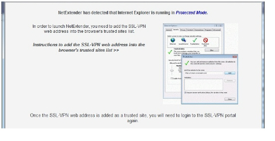 sonicwall netextender adapter cannot be dynamically configured