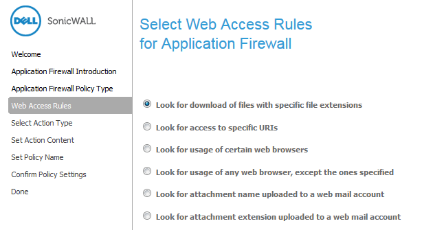 Application Firewall Wizard