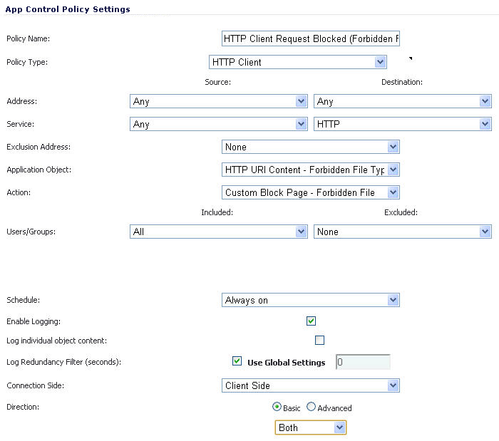File Type Control Forbidden File Type Control